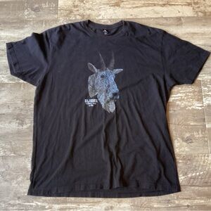 Glacier National Park Word Goat Montana Tshirt Black Men’s XLarge